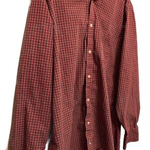 Tailorbyrd 1930 Collection Men's XL Red And Black Plaid Button Down EUC